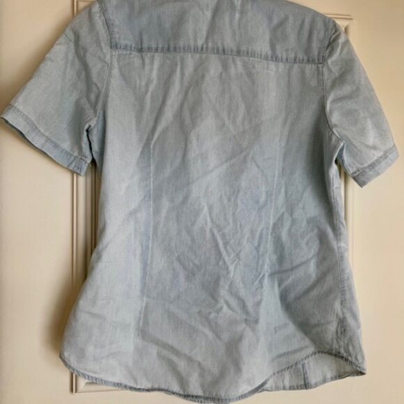 Short sleeves denim chemisier - Picture 4 of 4